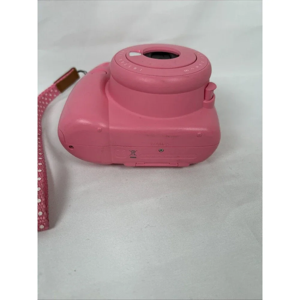 Fujifilm Instax Mini 9 Instant Film Pink Camera With Wrist Strap Tested Working